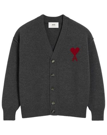 (당일) 25FW 아미 빅하트 로고 다크 그레이 가디건 UKC367 018 084