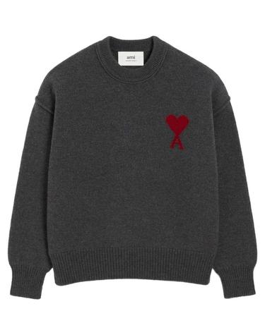 (당일) 25FW 아미 빅하트 로고 다크 그레이 스웨터 UKS838 018 084