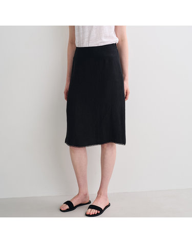 [M 6/12 예약발송] silky midi skirt (black)