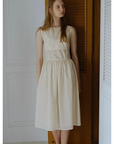bustier layered dress (cream)