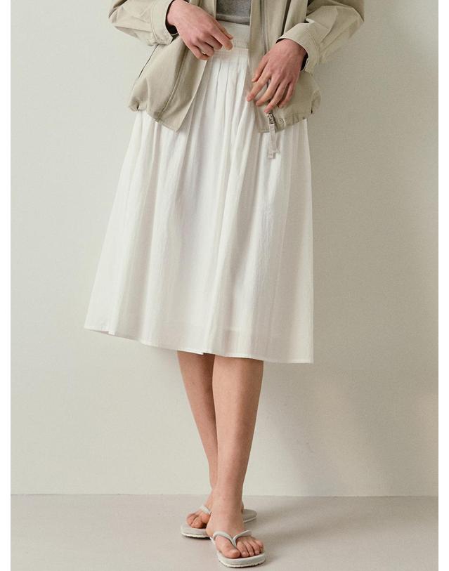 블랭크공삼 [블랭크03] shirring pleats skirt (white) 착용컷