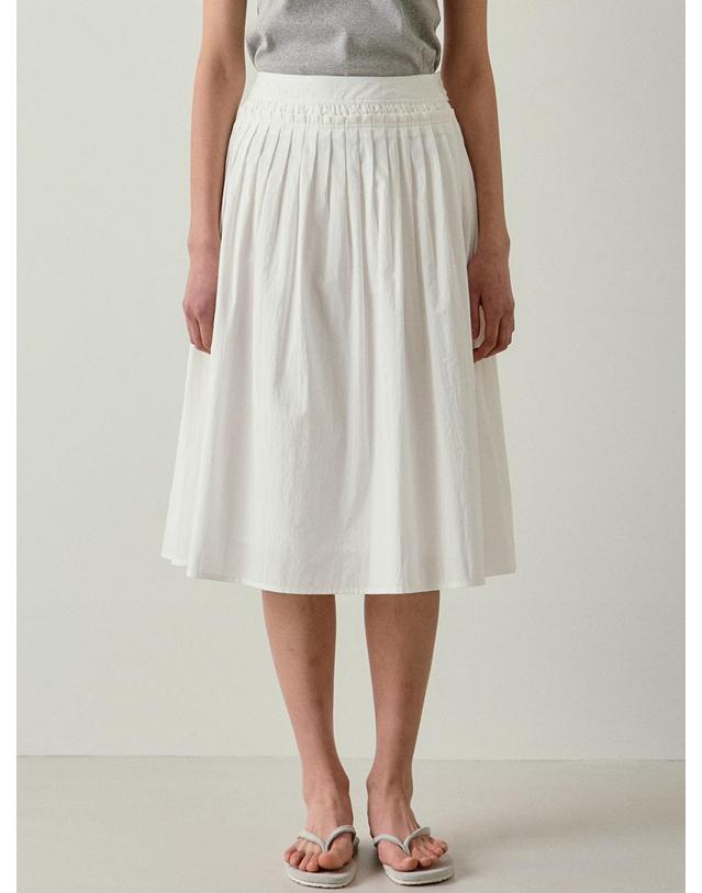 블랭크공삼 [블랭크03] shirring pleats skirt (white) 착용컷