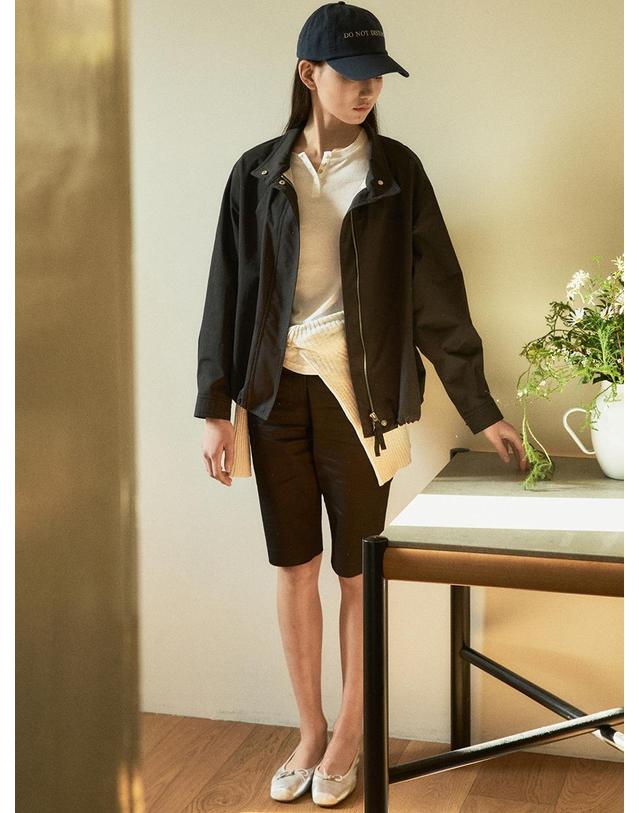 블랭크공삼 [블랭크03] half length cotton pants (black) 착용컷