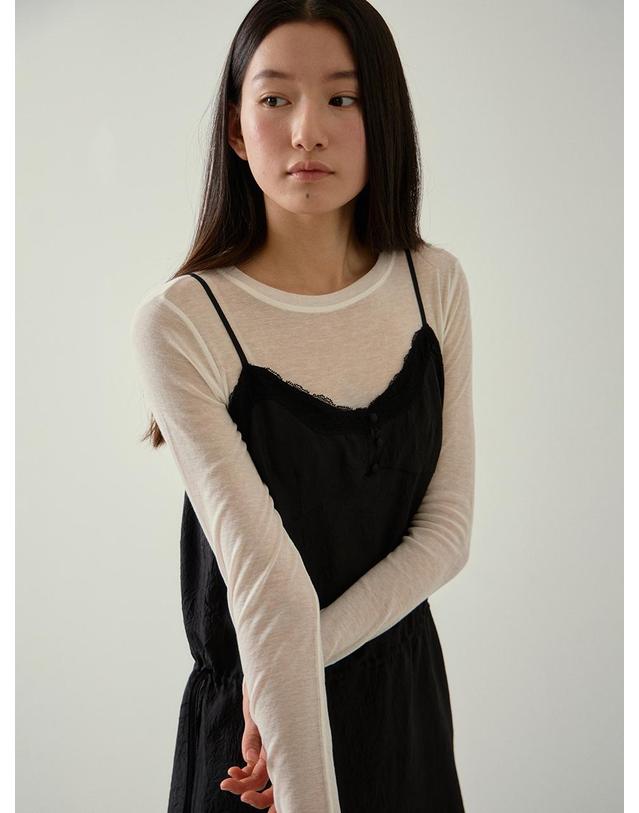 블랭크공삼 [블랭크03] camisole lace dress (black) 착용컷