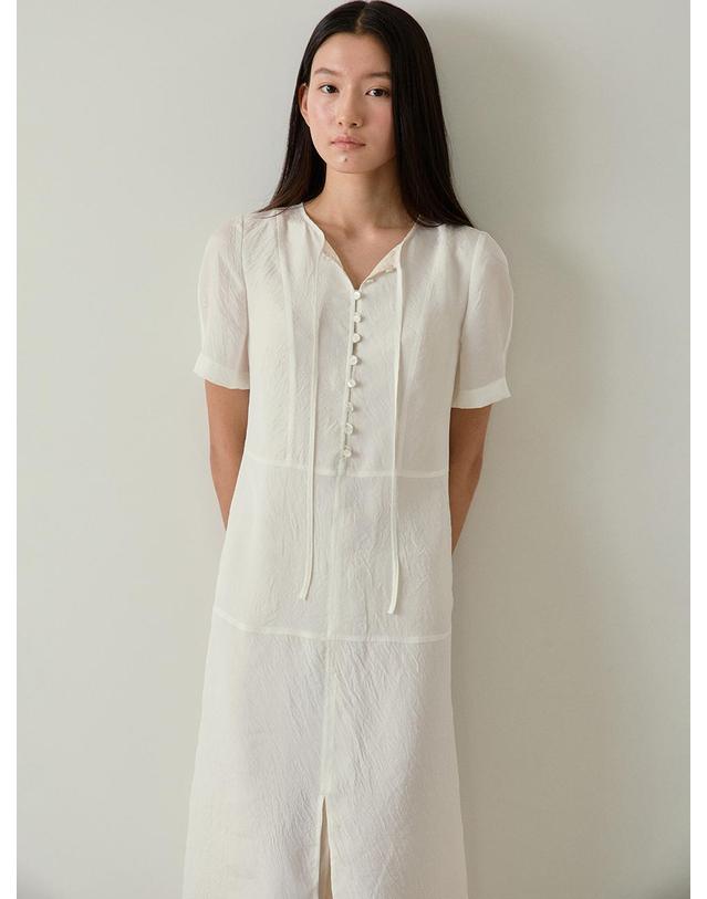 블랭크공삼 [블랭크03] button layered dress (cream) 착용컷