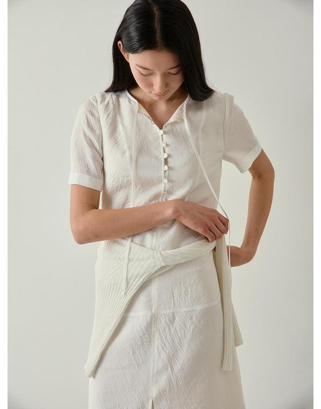 블랭크공삼 [블랭크03] button layered dress (cream) 착용컷