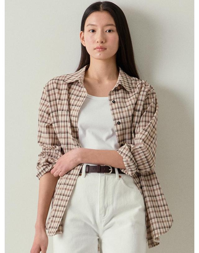 블랭크공삼 [블랭크03] cotton pocket check shirt (brown) 착용컷