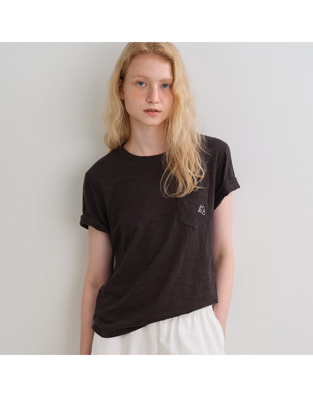 블랭크공삼 cotton pocket slub t-shirt (2colors) 착용컷