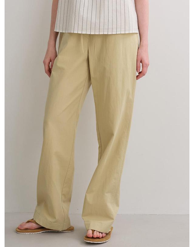 블랭크공삼 cotton linen banding pants (dust yellow) 착용컷