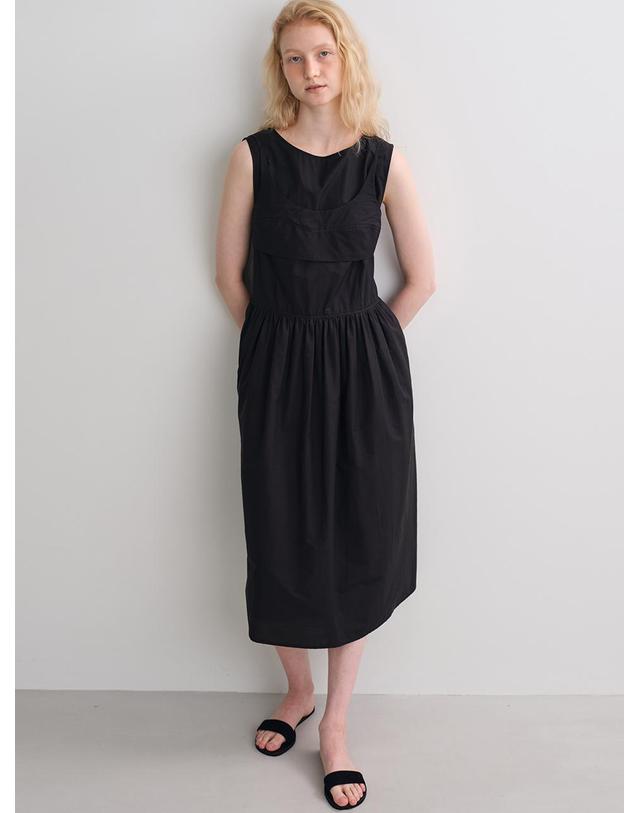 블랭크공삼 bustier layered dress (black) 착용컷