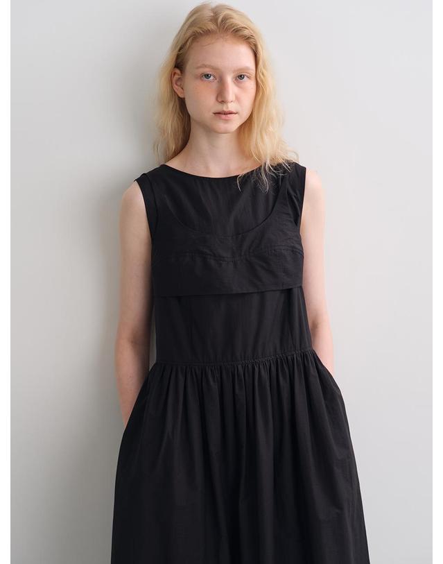 블랭크공삼 bustier layered dress (black) 착용컷