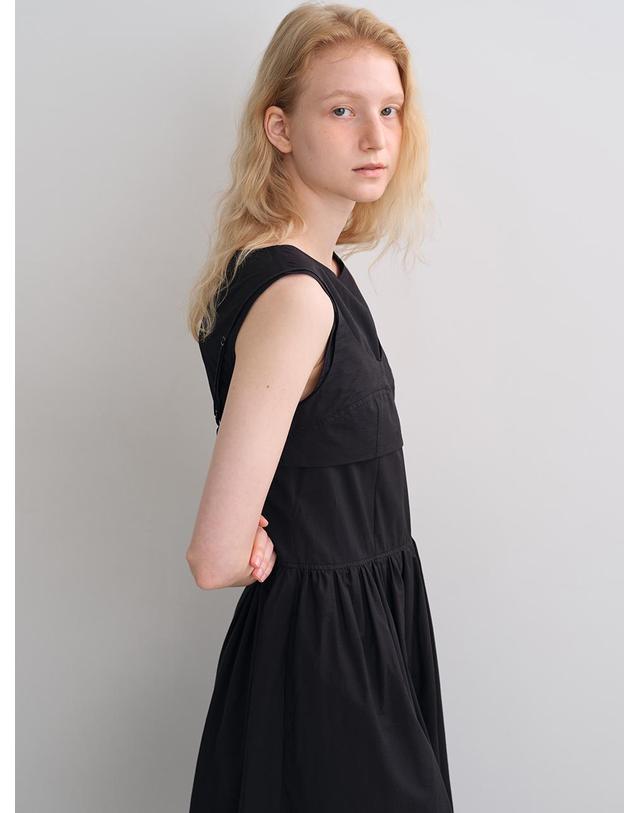 블랭크공삼 bustier layered dress (black) 착용컷
