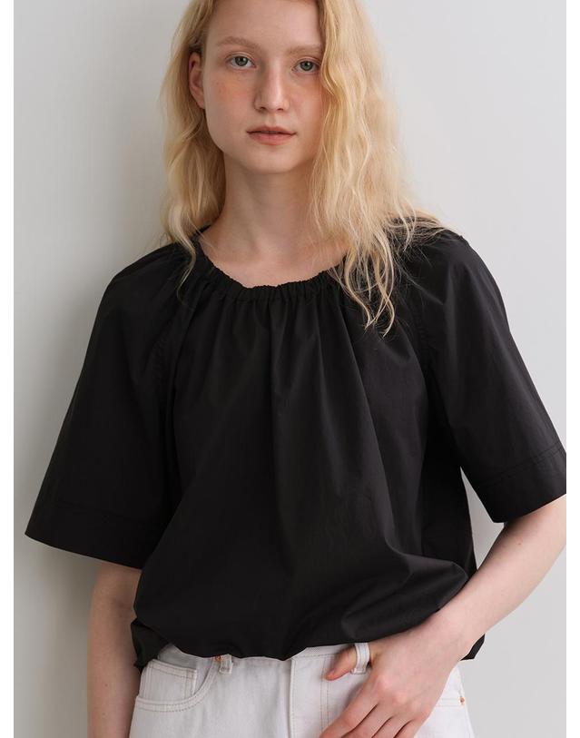 블랭크공삼 shirring banding blouse (black) 착용컷