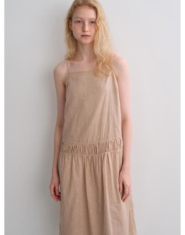블랭크공삼 embroidery string dress (beige) 착용컷