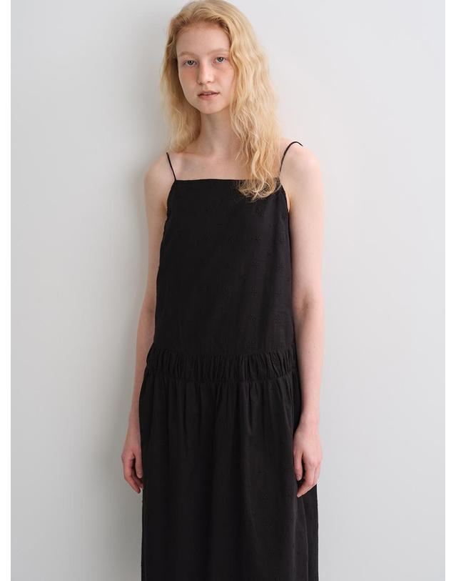 블랭크공삼 embroidery string dress (black) 착용컷