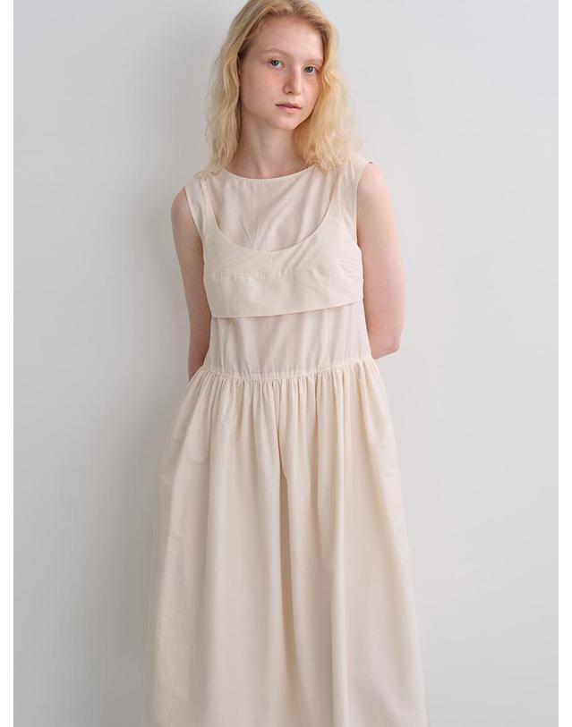 블랭크공삼 ethnic linen blend dress (white) 착용컷