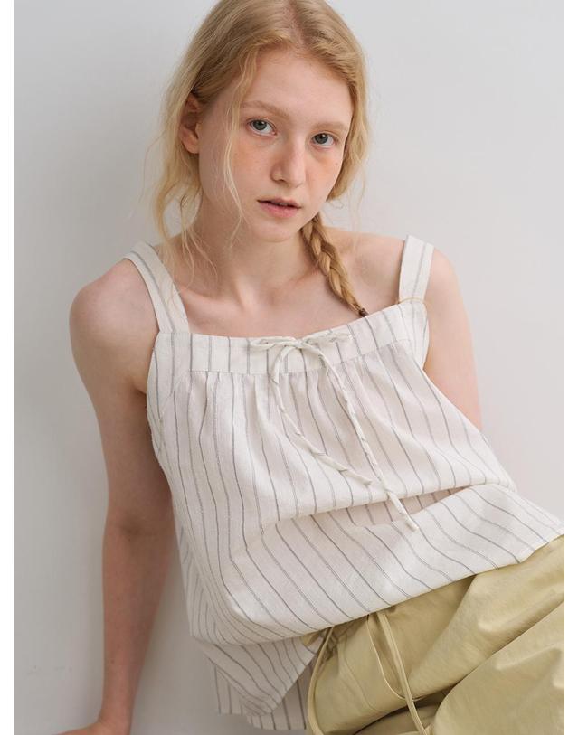 블랭크공삼 stripe string top [Italian fabric] (off white) 착용컷