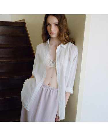 sheer cotton shirt (off white)