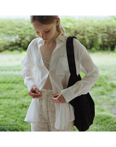 linen pocket shirt (white)