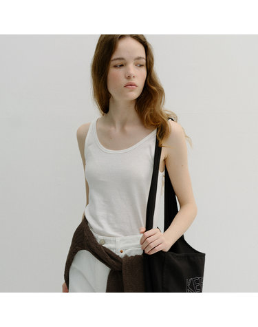 simple linen sleeveless t-shirt (5colors)