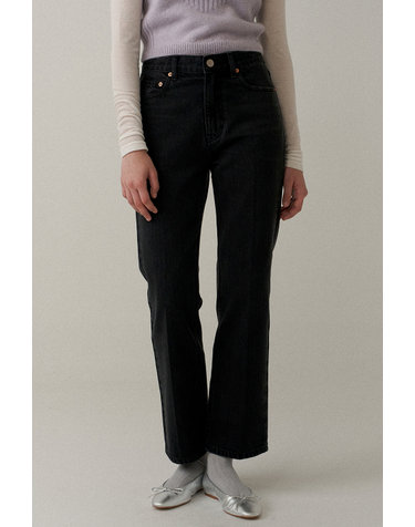 classic cropped jeans (black)