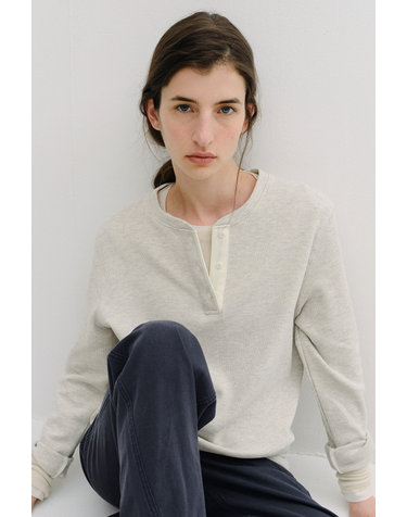 cotton henry waffle t-shirt (oatmeal)