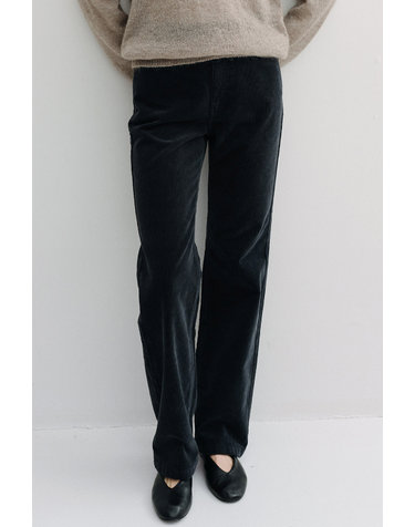 relaxed straight corduroy pants (vintage navy)