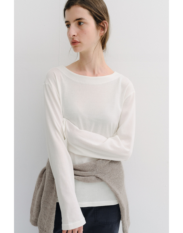 블랭크공삼 boxy cotton long sleeve t-shirt (3colors) 착용컷