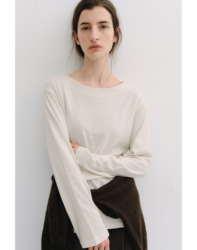 블랭크공삼 boxy cotton long sleeve t-shirt (3colors) 착용컷