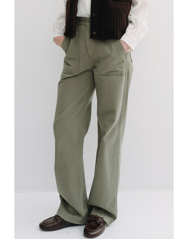 블랭크공삼 fatigue chino pants (olive green) 착용컷
