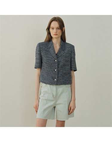 [블랭크03] raw cut denim shorts (light blue)
