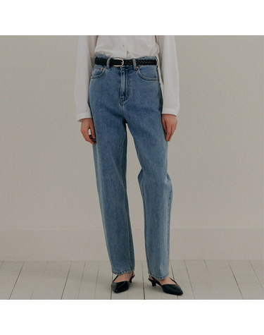 [블랭크03] curved denim pants (light blue)