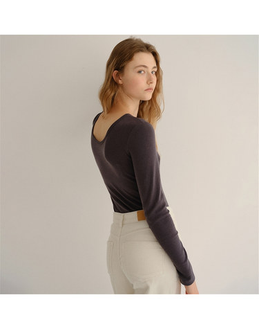 [블랭크03] wool blend scoop neck t-shirt (3colors)