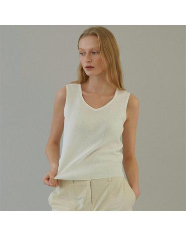 [블랭크03] cotton sleeveless knit (3colors)