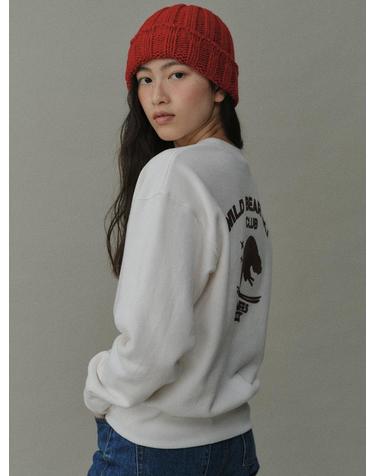 [블랭크03] back print peachskin sweatshirts (ivory)