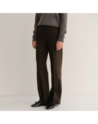 [블랭크03] wool boot cut pants (melange khaki)
