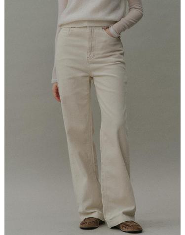 [블랭크03] straight-fit corduroy pants (cream)