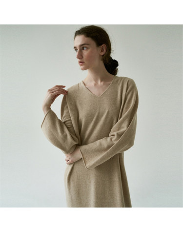 [블랭크03] cashmere wholegarment dress (oatmeal)