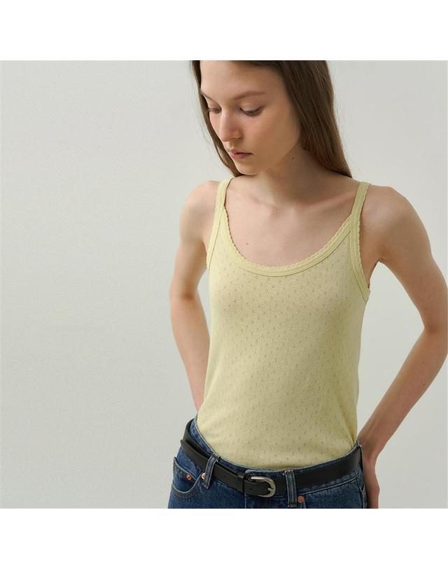 블랭크공삼 [블랭크03] eyelet sleeveless t-shirt (4colors) 착용컷