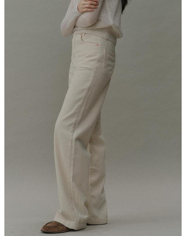 블랭크공삼 [블랭크03] straight-fit corduroy pants (cream) 착용컷