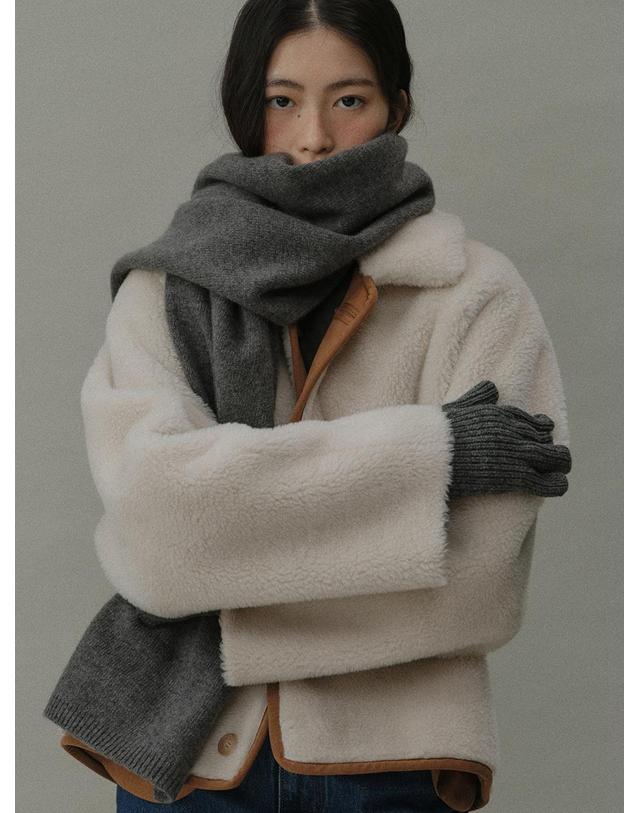 블랭크공삼 [1/21 예약발송] cashmere blend knit muffler (6colors) 착용컷