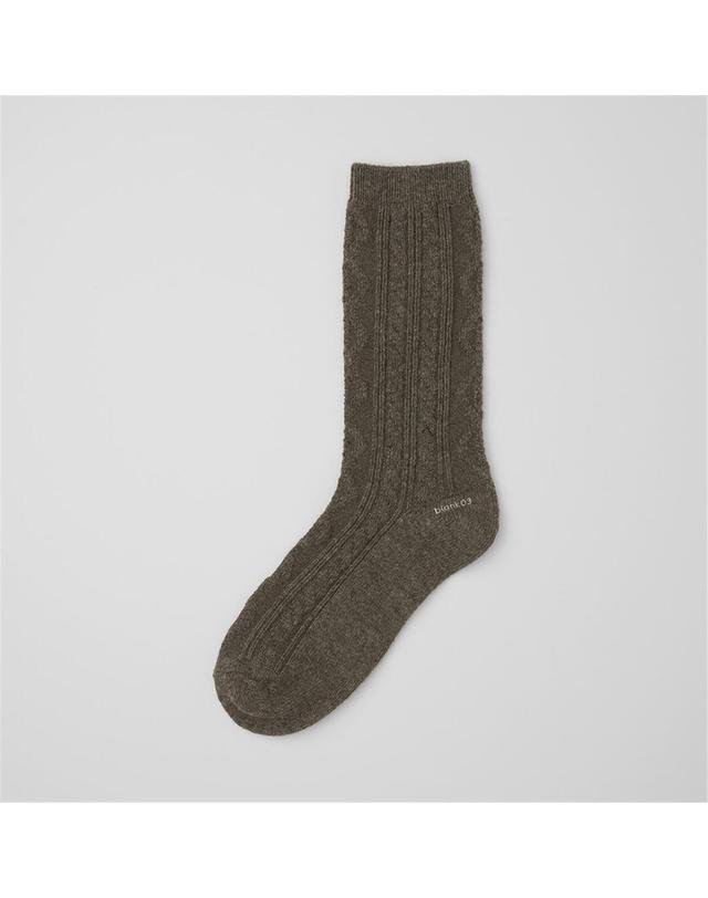 블랭크공삼 wool cable cozy socks (3colors) 착용컷