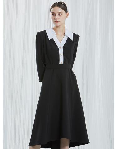 [와이제이] BISOU BLACK AND WHITE ONE PIECE