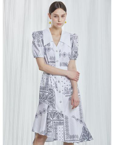 [와이제이] HUMMING WHITE COLLAR ONE PIECE_WHITE