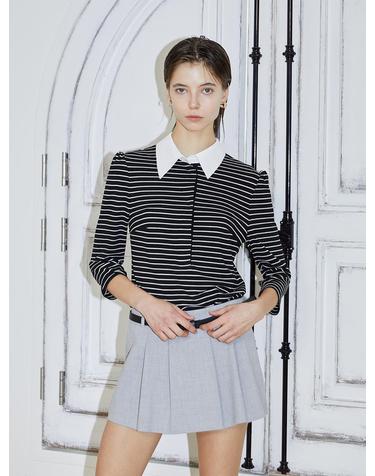 [와이제이] JUDE STRIPE POLO T SHIRTS_BLACK