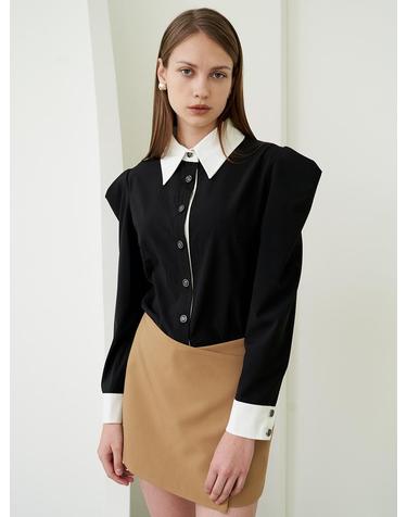[와이제이] WHITE COLLAR BLACK SHIRTS