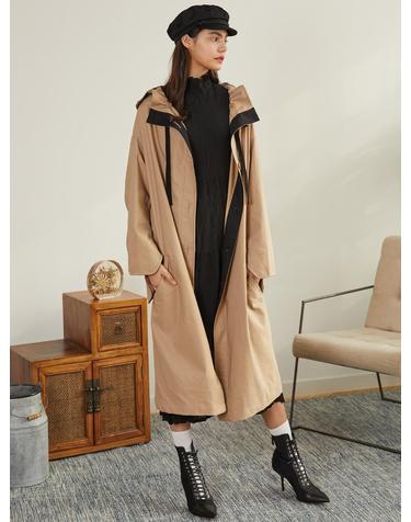 [와이제이] HOOD TRENCH COAT_BEIGE