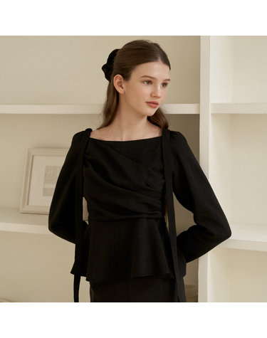 [플로브] MUE MUE BLOUSE(BK)