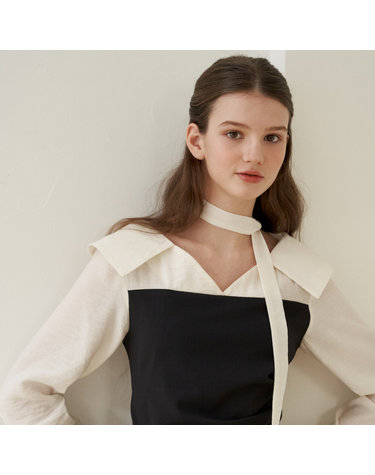 [플로브] SOFT DRAPING BLOUSE(BK)