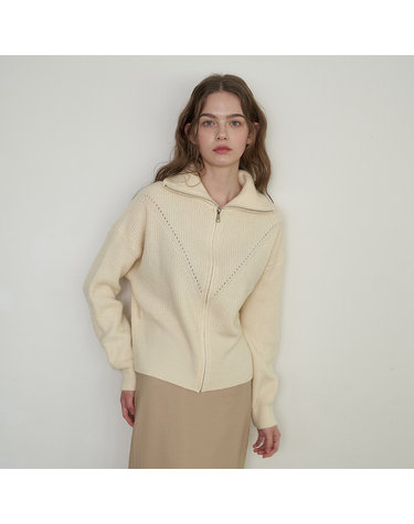 ZIP UP TURTLENECK KNIT_IV